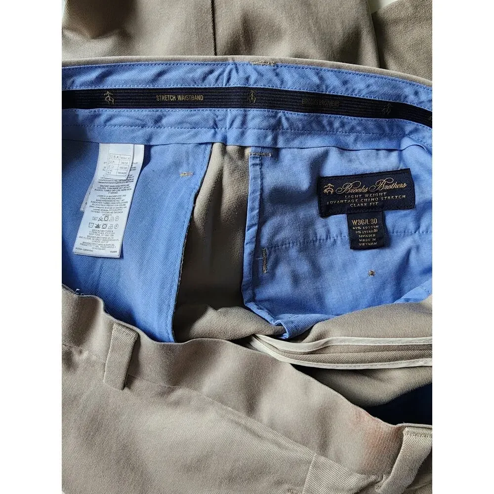 Brooks Brothers Light‎ Weight Advantage Chino Stretch Clark Fit Men's 36/30